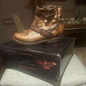 Freebird Distressed Bronze Harley Boots